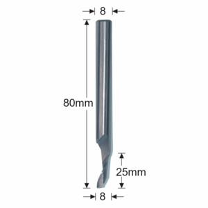 08000 8258 - 8mm Long Series Router Cutter