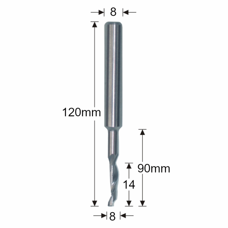 02010 8008 - 8mm Reduced Shank Router Cutter