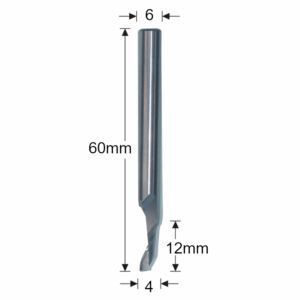 06000 6004 - 4mm Single Flute Router Cutter