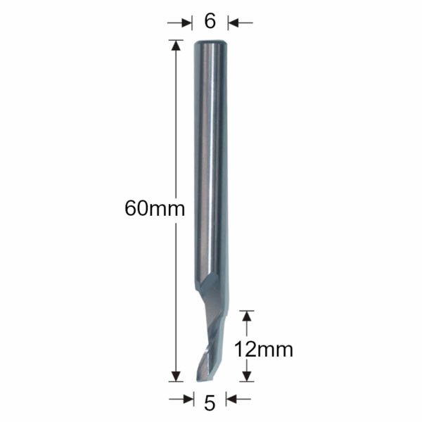 06000 6005 - 5mm Single Flute Router Cutter