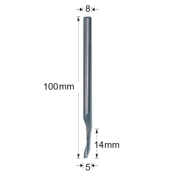 01000 8145 - 5mm Long Series Router Cutter - Luna Machinery